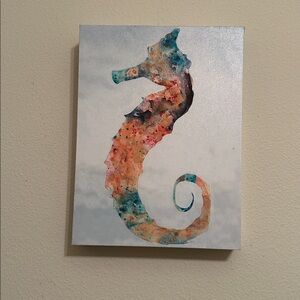 Colorful Seahorse Canvas Art